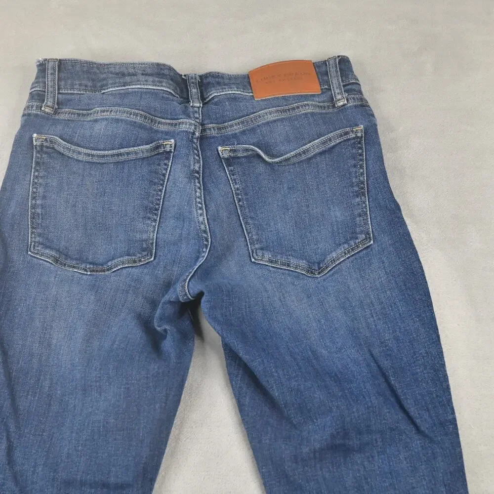 Lucky Brand Jeans Womens 10/30 (28x27) Lolita Skinny Low-Rise Blue Denim